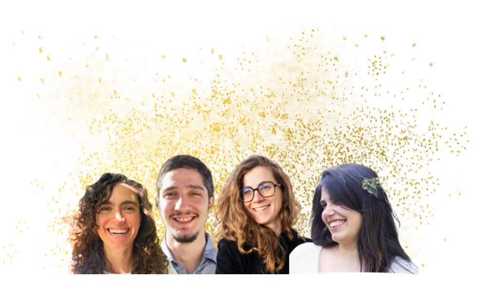 Fotografía de Stefania Di Gennaro, Rodrigo Soloeta, Laila Horwitz y Sofía Slobo Parisi, equipo de facilitadores de la Formación de Tantra